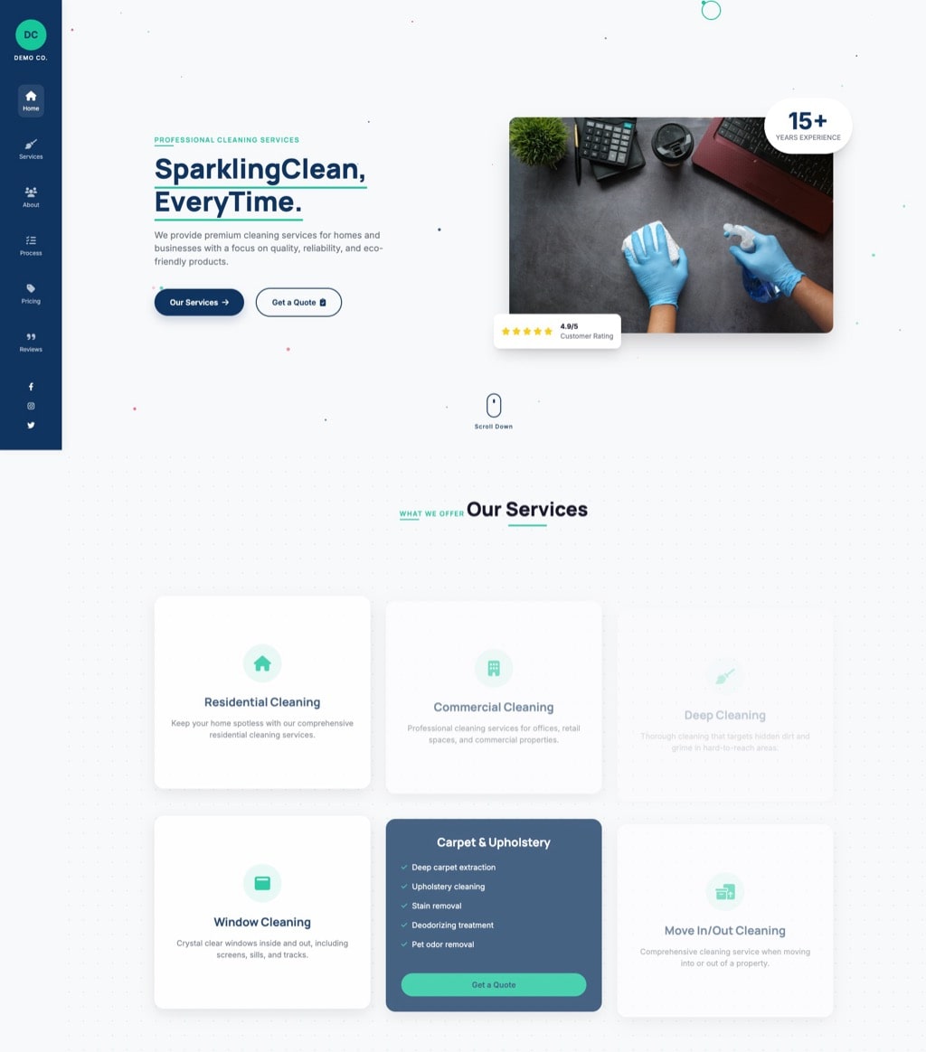 Cleaning Service Demos